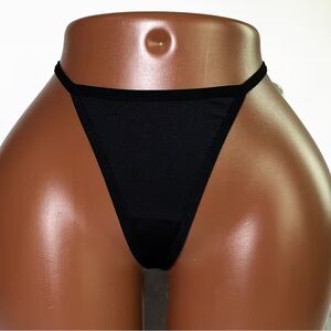 Sleek Black Women's Thong Panties